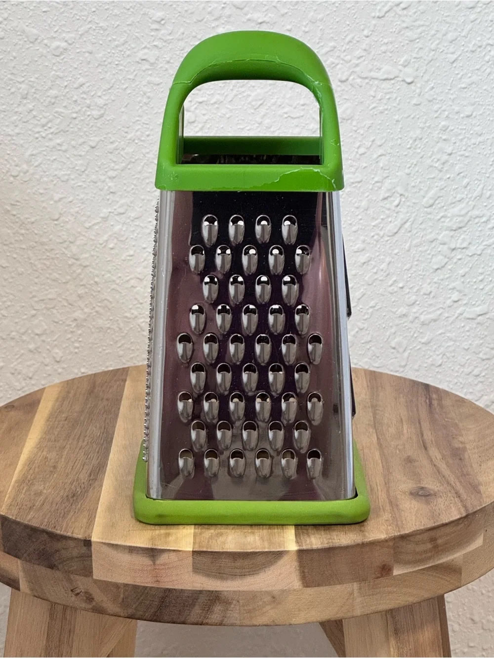 KitchenAid Professional Box Grater Green Silicone Handle Stainless Steel 4 Sided